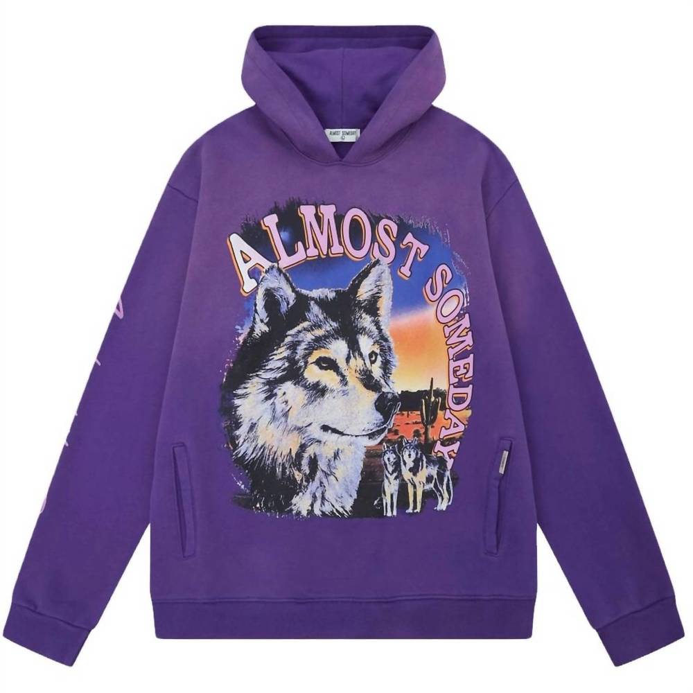 NEW ALMOST SOMEDAY men's leaders hoodie in violet